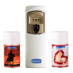 Airance Automatic Room Freshener Dispenser Machine with 250 ml Musk & Rose Petals Fragrance Spray Bottle (Pack of 3)-22