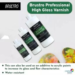 Brustro 200 ml Professional High Gloss Varnish Quick Dry, Non-Removable, Non-Yellowing image 4