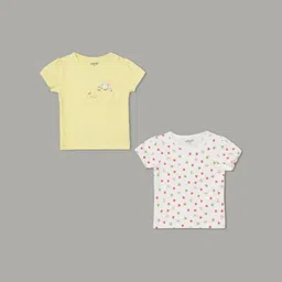 Juniors by Lifestyle Girls Pack of 2 Floral Cotton T-shirt-image-98