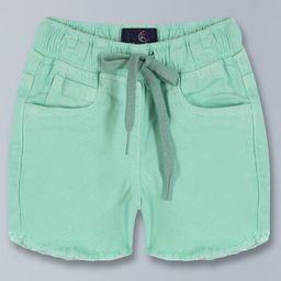 Kiddopanti Pocket Detail Dyed Denim Hot Shorts - Aqua Green-image-80
