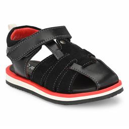 TUSKEY Hollow Out Detailed Closed Toe Velcro ClosureSandals - Black-image-95