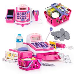 NEGOCIO Interactive Pretend Play Toy Cash Register with Microphone and Scanner - Perfect Stocking Filler for Kids - A Fun Cash Register Toy for Children with Complete Accessories - COLOR MAY VARY-12