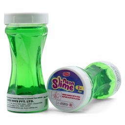 Aditi Toys Neon Colored Glitter Scented Slime Kit - Soft, Non-Sticky, Stress-Relief Non-Toxic Squishy Slime Toy Multicolor for Kids For Boys Girls, Above 5+ Age Each 150ml (Green Pack of 2)-11