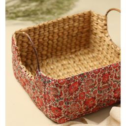 Cane Handle Fruit Hamper Basket, Seagrass Storage Baskets (Small)-7