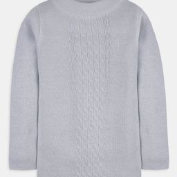 RVK Full Sleeves Solid Stretchable Pullover Skivvy Sweater- Silver-picture-29