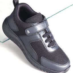 Pine Kids School Shoes with Velcro Closure - Black-image-13