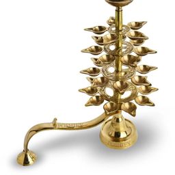 POSHIFY 31-Diya Brass Step Aarti for Auspicious Beginnings-45