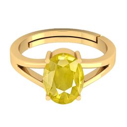 VISHVMA Gold-Plated 9.00 Ratti to 9.50 Ratti Sapphire Studded Finger Ring-picture-48