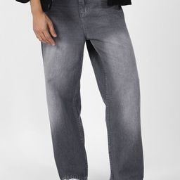 Urbano Fashion Men Loose Relaxed Fit Heavy Fade Jeans-image-51