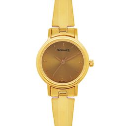 Sonata Women Gold-Toned Analogue Watch 8096YM05C-picture-3