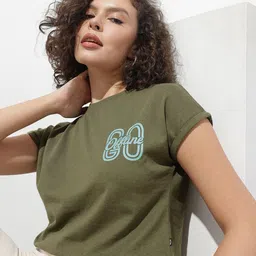 The Roadster Life Co. Typography Printed Extended Sleeves Boxy T-shirt-image-46