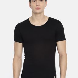 U.S. Polo Assn. Men Black Solid Round Neck Knitted Thermal T-shirt I651-002-PL-L-image-55