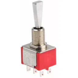 RS PRO Toggle Switch Panel Mount On-Off-On DPDT Solder Terminal, 394425-30