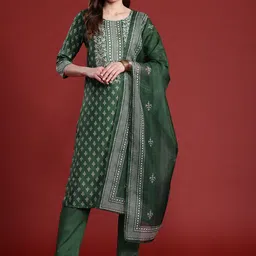 Anouk Ethnic Motifs Printed Kurta Set-image-76