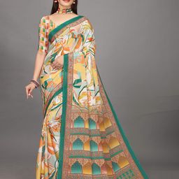 Zeekha Kalamkari Pure Chiffon Kanjeevaram Saree-picture-47