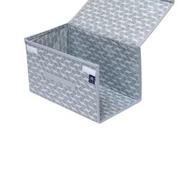 HOMESTRAP Set Of 4 Grey Printed Foldable Rectangle Cloth Shirt Stacker image 5