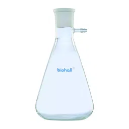 Biohall 1000 ml Clear Filter Flask with Glass Connector and Ground Joint, BLS.1205.162 (Pack of 6) image 1