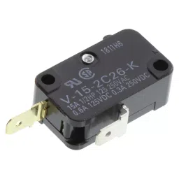 OMRON ELECTRONIC COMPONENTS MICROSWITCH, PIN PLUNGER, SPST-NC, 15A, 250V, V-15-2C26-K-18