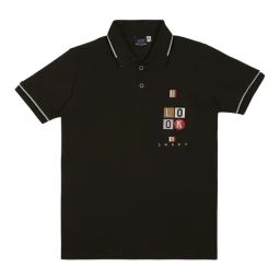 Cavio Kids Dark Olive Printed Polo T-Shirt-image-7