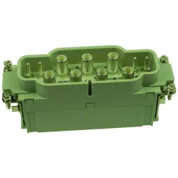 Harting Heavy Duty Connector Inserts / Modules RECTANGULAR HAN INSERT, PLUG, 6/6 POSITION, SCREW, 09380122651-13