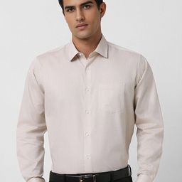 Van Heusen Men Regular Fit Spread Collar Textured Cotton Formal Shirt-image-30
