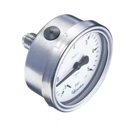 Bourdon G 1/4 Analogue Pressure Gauge 40 Bar Back Entry 63 mm Outside Diameter, MEX3-F21.B27-31