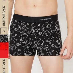 UnderJeans by Spykar Assorted Printed Trunks - Pack of 3-picture-2