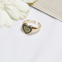Joker & Witch Green & Golden Ellery Heart Ring-18
