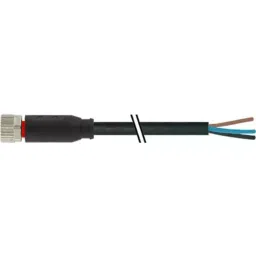 RS PRO 3 Way Sensor Actuator Cable Straight Female M8 to Unterminated 2 m, 1747835-33