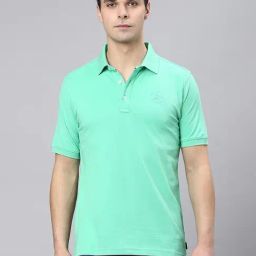 Beverly Hills Polo Club Mint Green Regular Fit Cotton Polo T-Shirt-image-72