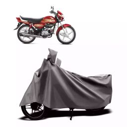 Auto Pearl Two Wheeler Cover with Bag for Hero CD deluxe, Silver-image-51