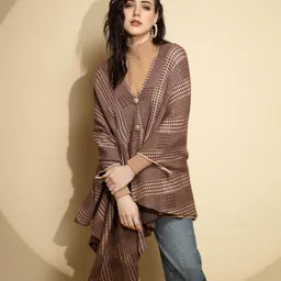 Global Republic Women Checked Shrug-17