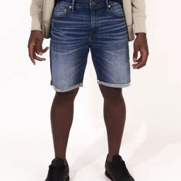 American Eagle Blue Regular Fit Denim Shorts-picture-48