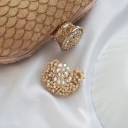 Teejh Ushika Pearl & Polki Ring for Women-image-8
