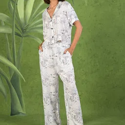 AC&F Printed Shirt & Trousers Co-Ord Set-image-85