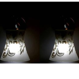 Somil Premium Designer Glass Wall / Night Lamp Elegant & Stylish Dcor Accent for Modern Interiors, color- Golden, White, Size, 22.5 X 26 X 29.5 CM-image-43