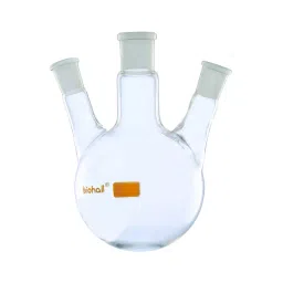 Biohall 20000 ml Clear Borosilicate Glass 3.3 Three Angular Necks Round Bottom Flask, BLS.1211.29 image 1