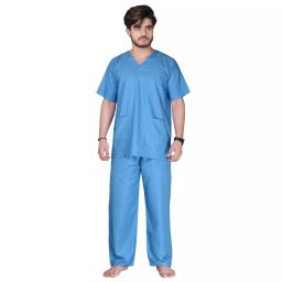 SARAF Blue Surgeon Scrub Suit Size:- M, 7202B-image-73