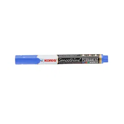 Kores Smoothline Plus Permanent Marker Blue (Pack of 10)-picture-48