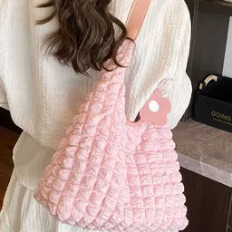 LULU & SKY Textured PU Structured Handheld Bag With Quilted image 3