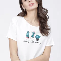 Tokyo Talkies Women Graphic Printed Round Neck T-shirt-image-58