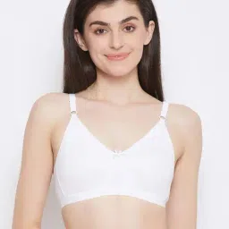 Clovia White Cotton T-Shirt Bra-image-63