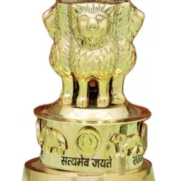 Ekaa Handicrafts Gold Brass Ashok Stambh Decorative Indian Emblem Ashok Chakra Pillar-picture-49