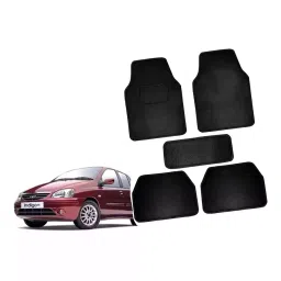 Auto Pearl CMBK97 Polyester Standard Mat for Tata Indigo Cs (Black)-14