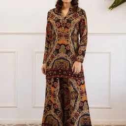 KALINI Women Ethnic Motifs Print Regular Kurti with Palazzos-picture-12