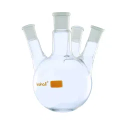 Biohall 1000 ml Clear Four Parallel Necks Round Bottom Flask, BLS.12121.30 (Pack of 2)-image-8