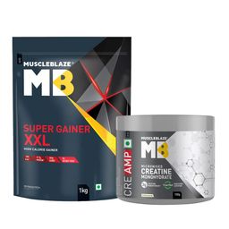 MuscleBlaze Super Gainer XXL 1kg Chocolate & Creatine Monohydrate 100g Combo-image-89