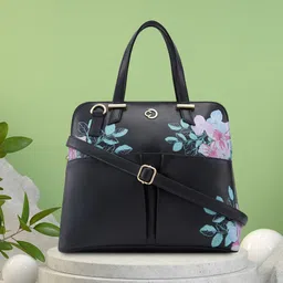 Caprese Floral Printed Oversized Structured Handheld Bag-5