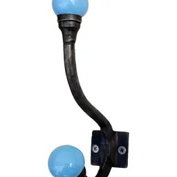 IndianShelf Turquoise Blue Ceramic Solid Wall Mounted Hooks Door Hanger-image-67