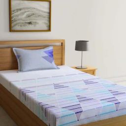 Klotthe Multicolor Cotton 400 TC Single Bedsheet With 1 Pillow Cover-image-64
